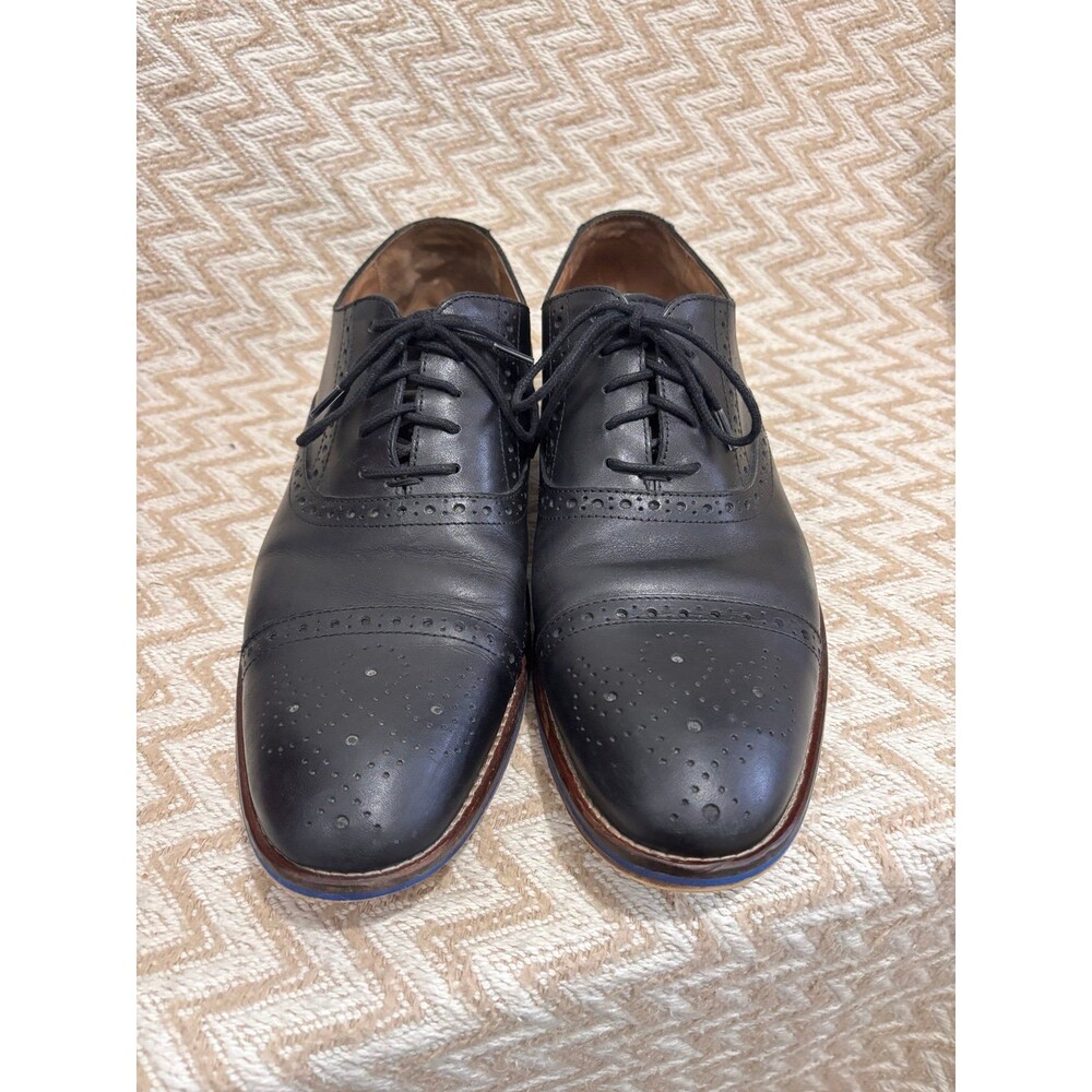 Johnston & Murphy Men’s Conard 2.0 Cap Toe Black Full Grain Leather - Picture 2 of 12